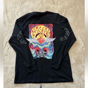 Lifted Anchors Men's Black Tee Better Days Long Sleeve‎ Size Large